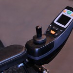 21995583 – the electric controls of a modern disability wheelchair